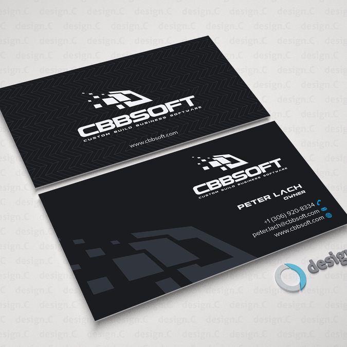 Create a business card design for software development ...