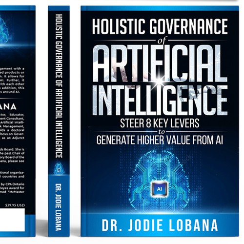Man and Machine interaction - Book cover needed for Governance of Artificial Intelligence Design von NoBoundaries