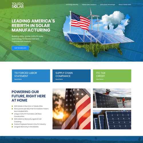 Website Redesign for Solar Panel Manufacturer and Tech Company Design by farhanubaid