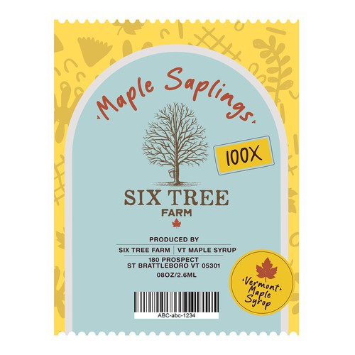First ever production Maple Syrup Stick label Design by Underowened.Studio