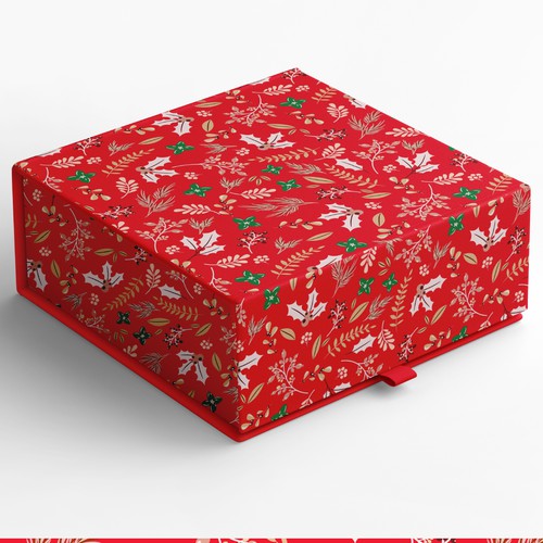 Design Design a Christmas Pattern for Luxury Decorative Gift Boxes por ✦ORNEI✦