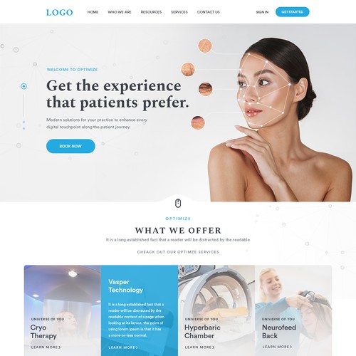 Optiimize longevity website Design by sandy#ogma