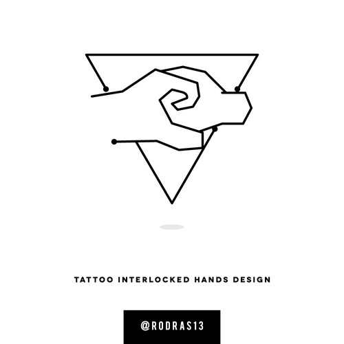 Tattoo of interlocked hands - symbolic of connection Design by RodrAS