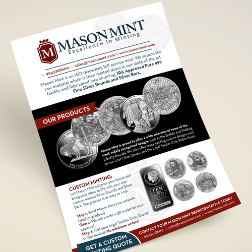 Create An Exciting Flyer To Showcase Our Custom Silver Coin Program Design by Bennah