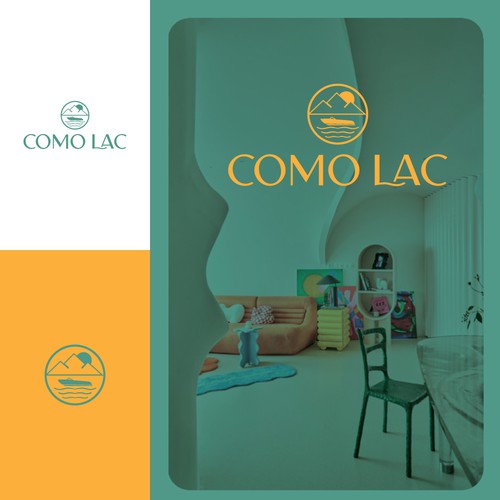 "Vintage summer vibes at Lake Como, Italy" winning Logo design