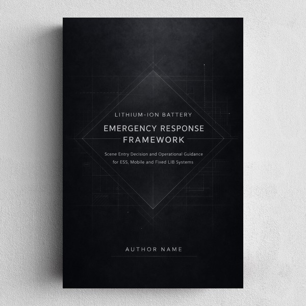 Professional Book Cover Design for a Lithium-Ion Battery Emergency Response Guide