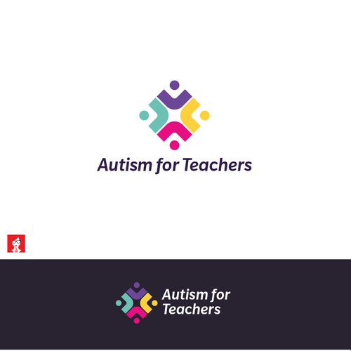 Logo for online training course 'Autism for Teachers' Design by Red Head Design