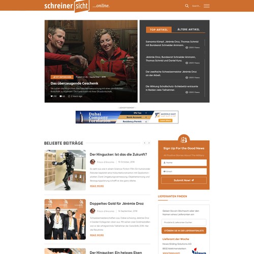 Web page design contest entry by OMGuys™