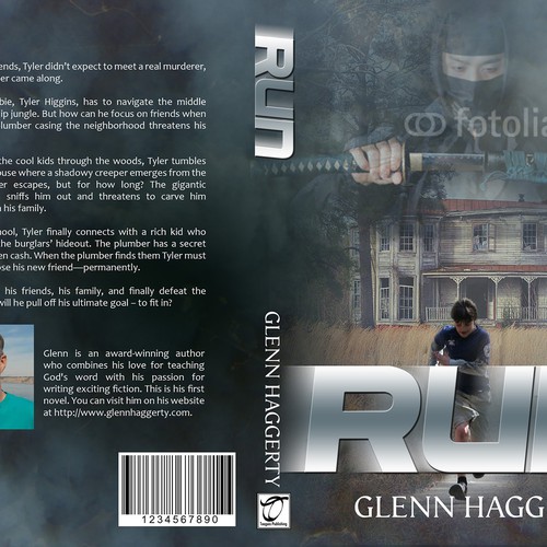 Create an awesome book cover for a middle-grade boys adventure story, Run! Design by Theother31