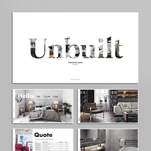 Powerpoint presentation for 3D visualisation company Design by velvetmade