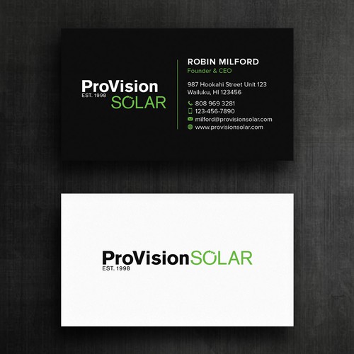 Design Solar Business Cards di Felix SH