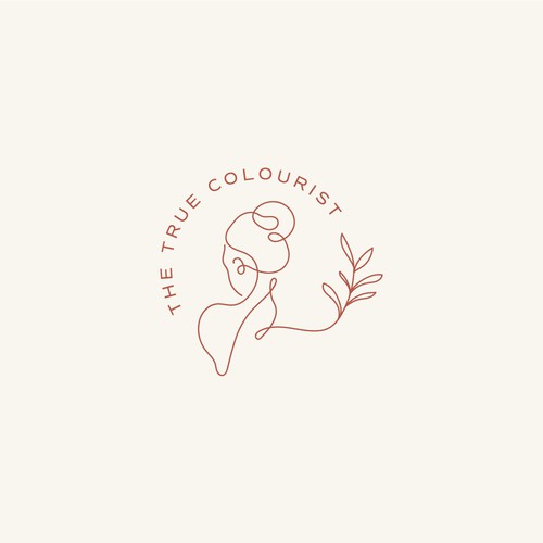 warm boho salon logo with simple style incorporating hair or symbol or flowers/leaves, aztec, earthy natural design Design von anx_studio