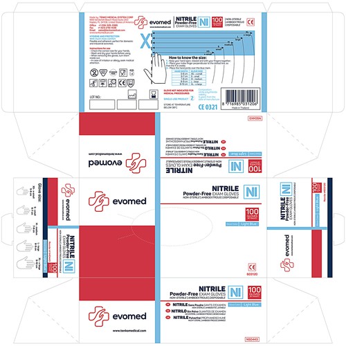 Design a Box for Medical Examination Gloves Design by Luzentti Design ⭐️