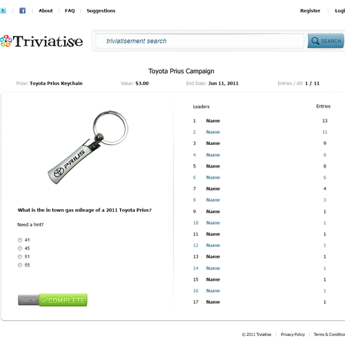 Create the next website design for Triviatise Design by dagArt