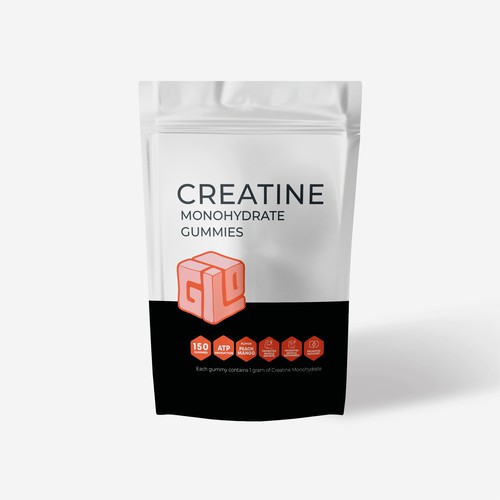 Bag Design for Creatine Monohydrate Gummy brand Design by IRF°ADC