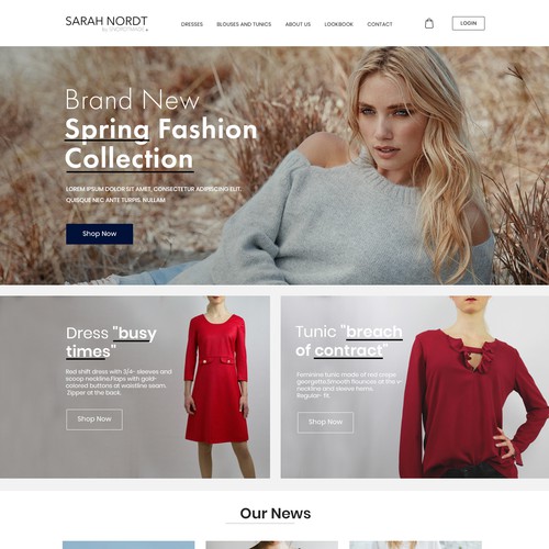 Proposta di design per un contest della categoria Design di sito web realizzata da MercClass