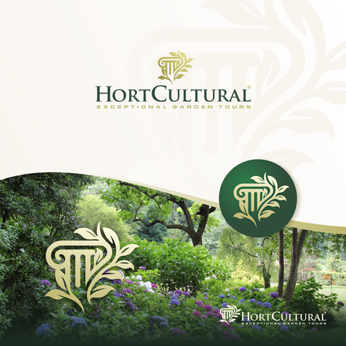Sophisticated, bold logo for international garden tour company Diseño de LeoMarco