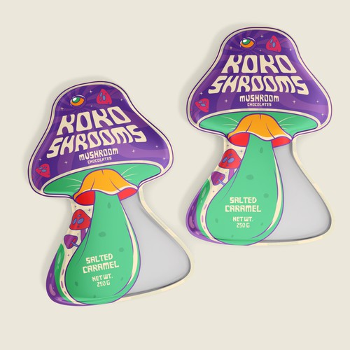 psychedelic mushroom shaped chocolate Design by CUPEDIUM