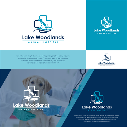 Veterinary logo design for a small animal hospital located next to a lake! Design by amarta_art®