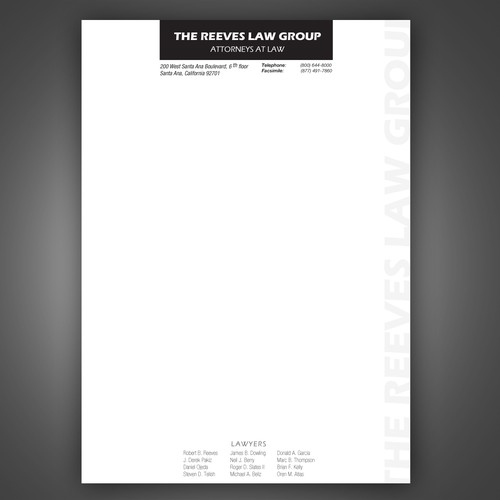 Law Firm Letterhead Design Ontwerp door Beshoywilliam