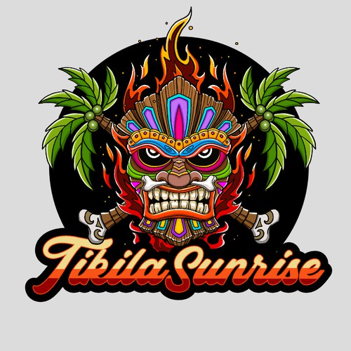Tiki inspired race car logo Design by moonchinks28