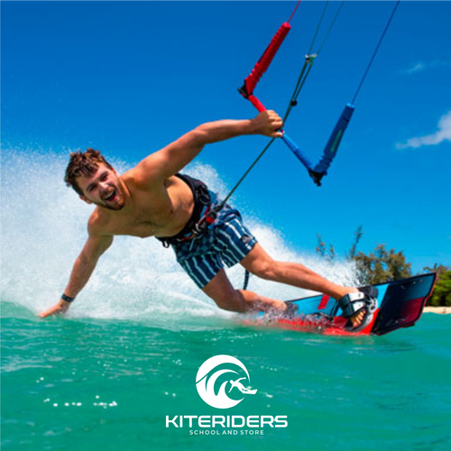 "KITERIDERS blow your mind" winning Logo design