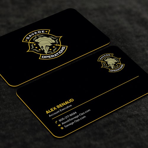 Business Card & Letterhead for Armed Security Agency Design by CurveSky™ ☑️