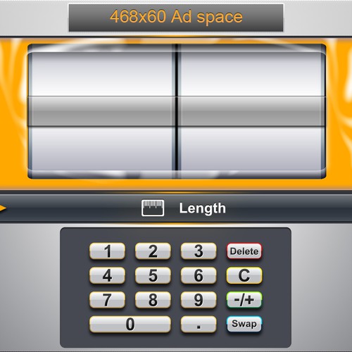 Convert Units - iPad app - Design 1 screen UI buttons Design by JEMatias77