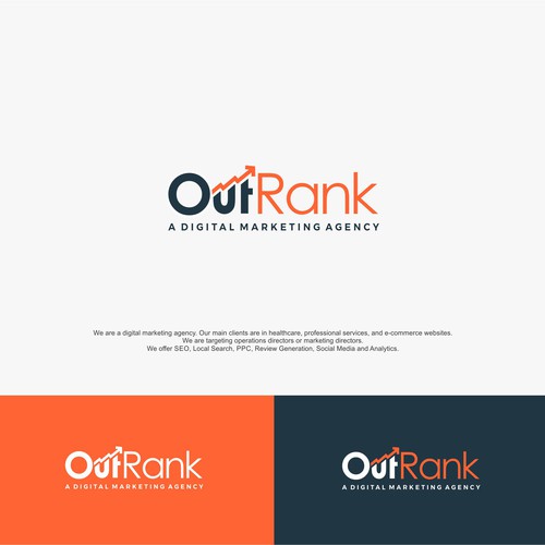 We need a logo that 'Outranks' all other digital marketing logos...literally. Design by puterinaa