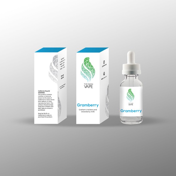 Label and packaging design for a vape product 