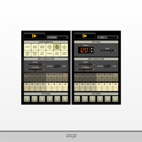 iPhone music app - single screen and icon design Ontwerp door ocp