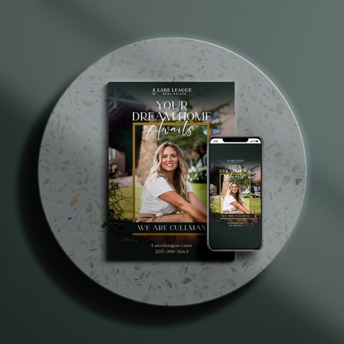 Need a full page magazine ad transitioning a new real estate company into town Design by @rysmrn