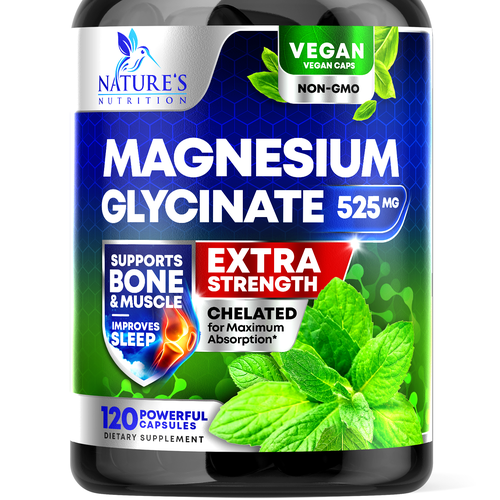 Natural Magnesium Glycinate Design needed for Nature's Nutrition Design by rembrandtjurin