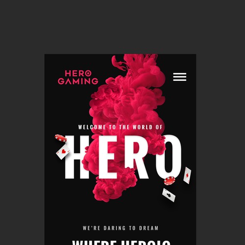 Remake of Hero Gaming current website Design by unbox.style⚡️