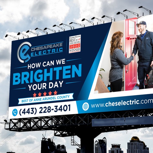 Chesapeake Electric Billboard Design by icon89GraPhicDeSign