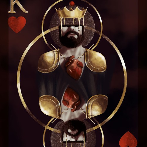 We want your artistic take on the King of Hearts playing card Design by C!N
