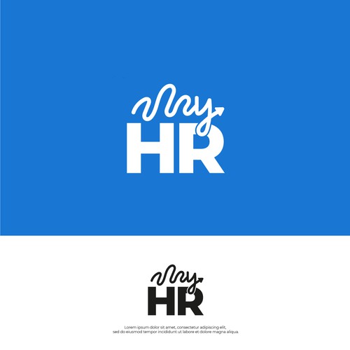 Create an awesome logo for myHR, the #1 HR Software in Luxembourg ! Design by M.I.Thomson