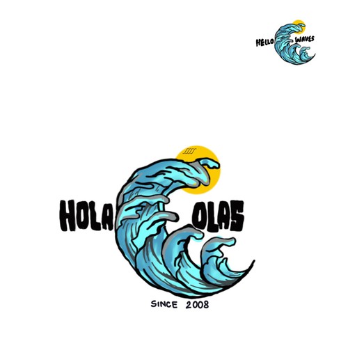 Hola Olas tee Design by arbitise