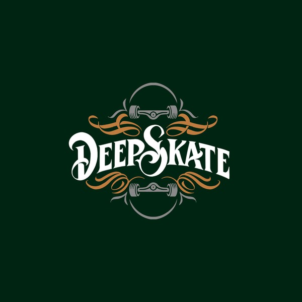 Design realizzato da pokoe menang intitolato "Skateboarding Brand & Collective"