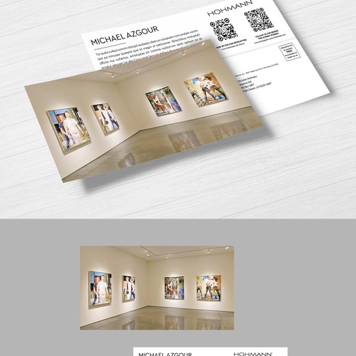 Artist postcard for contemporary art gallery Design by Krishna Arts