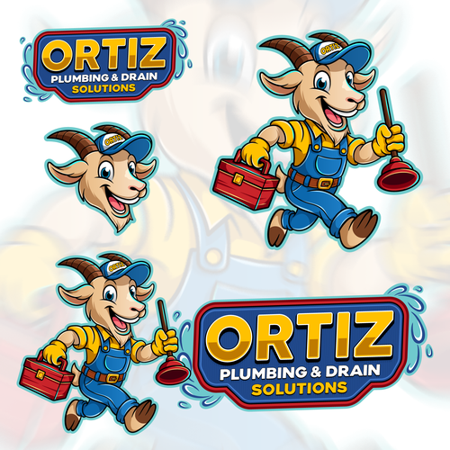 Design a bold GOAT mascot logo for a San Diego plumbing company Design by Evanscrea™