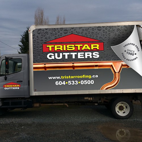 Tristar Gutter truck vehicle wrap (I AM HAVING A PRO INSTALL WRAP) Design by claudyos