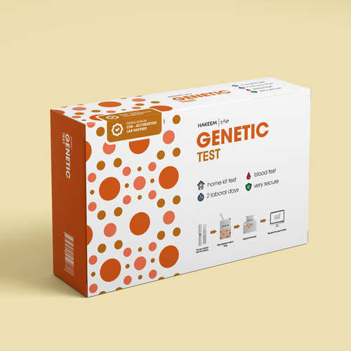 Design a box for convenient at home diagnostic testing Diseño de Francisco Castro Caldeira