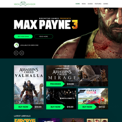 Require a modern and creative website design for a Xbox gaming blog Design by monodeepsamanta