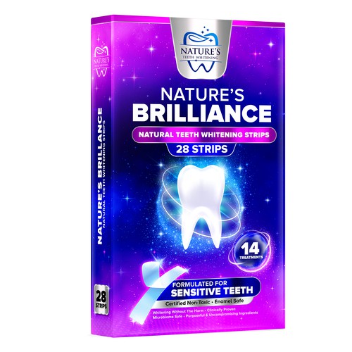 Natural Design Needed for Nature's Brilliance Whitening Strips Design by rembrandtjurin