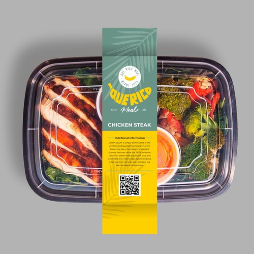 Meal prep container label for Miami company Design by diviart