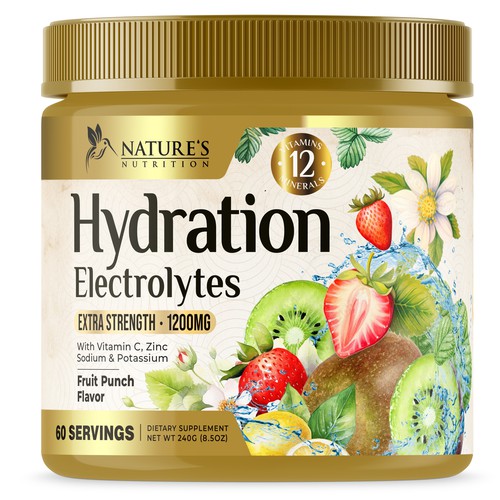 Hydration Electrolytes Design Needed for Nature's Nutrition Design by UnderTheSea™