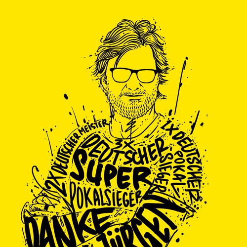 99designs Community Contest! Create a great Thank You illustration for the one and only Jürgen Klopp Ontwerp door ANDREAS STUDIO