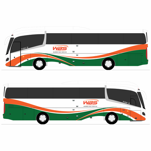 Charter Bus Graphics Incorporating Company Logo Competition-ontwerp door ezesol™