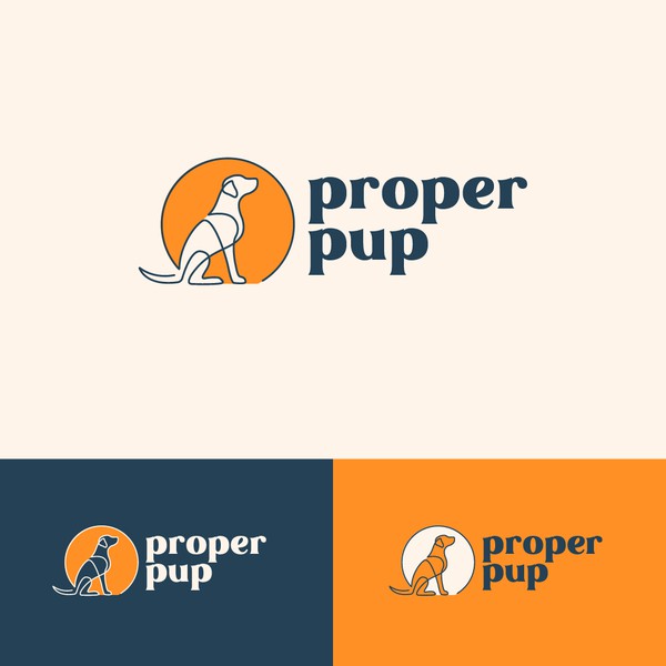 Logo design concept for a dog training business.